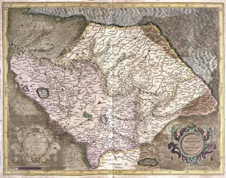 Ancona y Spoleto, Italia (grabado)