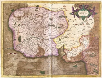 Anjou, países del Loira, Francia (grabado)