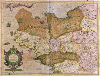 Bretaña y Normandía, Francia (grabado)