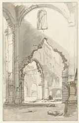 Interior de la Nieuwe Kerk de Ámsterdam, tras el Gran Incendio de 1645