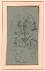 Estudio de un hombre sentado para una figura del cuadro El profeta Eliseo y la sunamita en el monte Carmelo (Museo Nacional, Varsovia, inv. M.Ob.551 MNW)