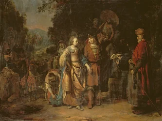 Isaac y Rebeca junto al Pozo de Lahai-roi