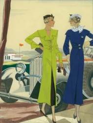 Moda femenina 1932 / Abrigos de automóvil