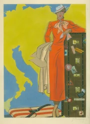 Moda femenina 1932 / Vestido de viaje