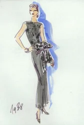 Moda femenina 1938, vestido de noche / Gerd Hartung
