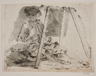 Un pintor (Juel) en su caballete
