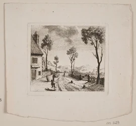 Paisaje con niño corriendo