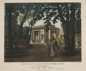 El pabellón de Hércules en el jardín de Rosenborg
