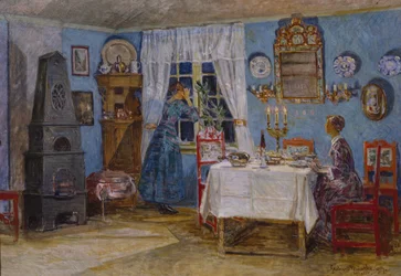 ¿Él no viene pronto? 1917 (óleo sobre lienzo)