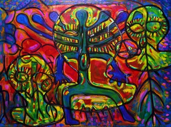 Alien Abjudicators, 2021 (óleo sobre lienzo)