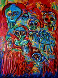 Alien Ancestors, 2021 (óleo sobre lienzo)