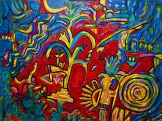 Atlantean Apocalpse, 2021 (óleo sobre lienzo)