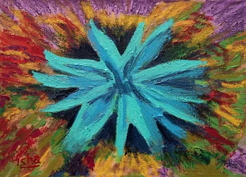 Agave azul, 20018 (óleo sobre lienzo)