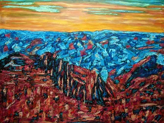 Barrancas del Cobre, 2023 (óleo sobre lienzo)