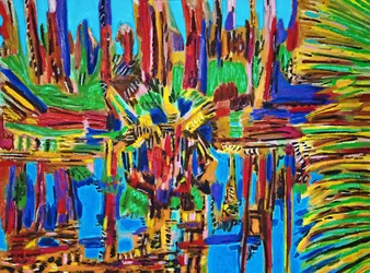 Estuario Abstracto II, .2018 (óleo sobre lienzo)