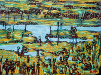 Oasis de Santiago, 2024 (óleo sobre lienzo)