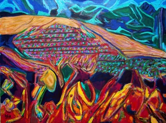 Vishnu Vineyard, 2022 (óleo sobre lienzo)