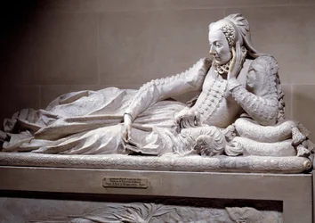 Monumento funerario: Tumba con efigie de Jeanne Valentine Balbiani, esposa del Cardenal René de Birague, Canciller de Francia