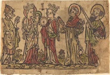 Madonna y el niño con cuatro santos