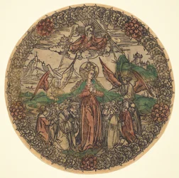 Madonna en una Corona de Rosas