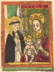 San Bernardo con la Virgen y el Niño