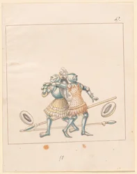 Freydal, El libro de justas y torneos del emperador Maximiliano I: Combates a pie (Justas)(Volumen III): Placa 152