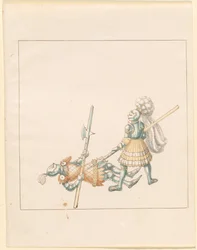 Freydal, El libro de justas y torneos del emperador Maximiliano I: Combates a pie (Justas)(Volumen III): Plato 145