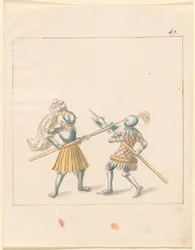 Freydal, El libro de justas y torneos del emperador Maximiliano I: Combates a pie (Justas)(Volumen III): Placa 146