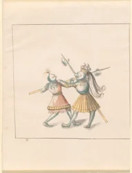 Freydal, El libro de justas y torneos del emperador Maximiliano I: Combates a pie (Justas)(Volumen III): Placa 143