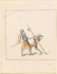 Freydal, El libro de justas y torneos del emperador Maximiliano I: Combates a pie (Justas)(Volumen III): Plato 142