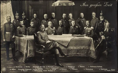 Collage, Wilhelm 1 y 2, Bülow, Hindenburg y más
