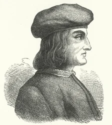 Aldo Manucio, humanista, erudito, impresor y editor veneciano (grabado)