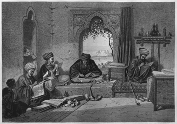 Una oficina en Girgeh, de LEgypte de Georg Moritz Ebers (1837-98), 1881