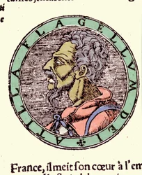 Atila - en "Cosmographia" de Sebastiano Munster