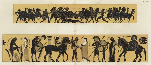 Escenas de batalla en la Antigua Grecia