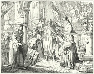 Bernardo de Claraval predicando la Segunda Cruzada en Speyer, Alemania