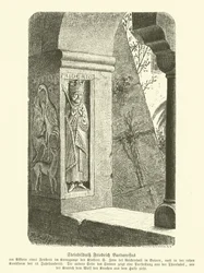 Imagen tallada en piedra de Federico Barbarroja, Emperador del Sacro Imperio Romano (grabado)