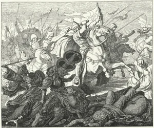 Carlos Martel en la Batalla de Poitiers, 732