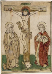 Cristo en la cruz con María y San Juan, c.1470-80