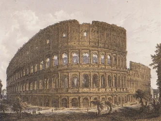 Coliseo, Roma (litografía en color)