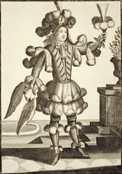 Traje para un comerciante de plumas, pub. por Gerard Valck c.1690
