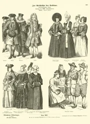 Trajes del cantón suizo de Zúrich, principios del siglo XVIII
