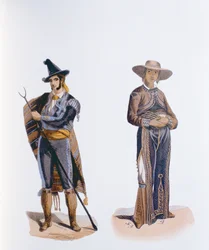 Trajes de los habitantes de México y Veracruz