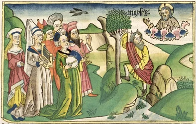 Éxodo 15:1-19 El canto de Moisés, de la Biblia de Núremberg (Biblia Sacra Germanaica)