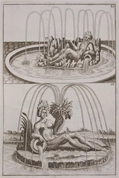 Fuentes, de Architectura Curiosa Nova por Georg Andreas Bockler (1617-85), publicado en 1704