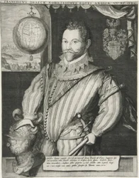 Francis Drake, pub. Siglo XIX (grabado)