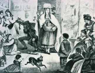 Frau Berchta trae regalos a Renania
