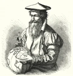 Gerardus Mercator, geógrafo y cartógrafo flamenco (grabado)