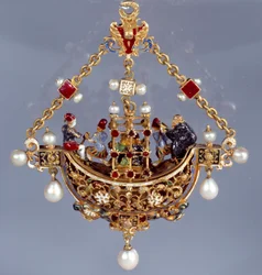 Arte alemán: colgante de cuello de barco (reverso)