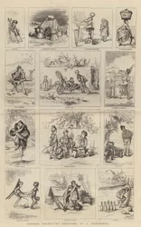Bocetos de personajes alemanes (grabado)